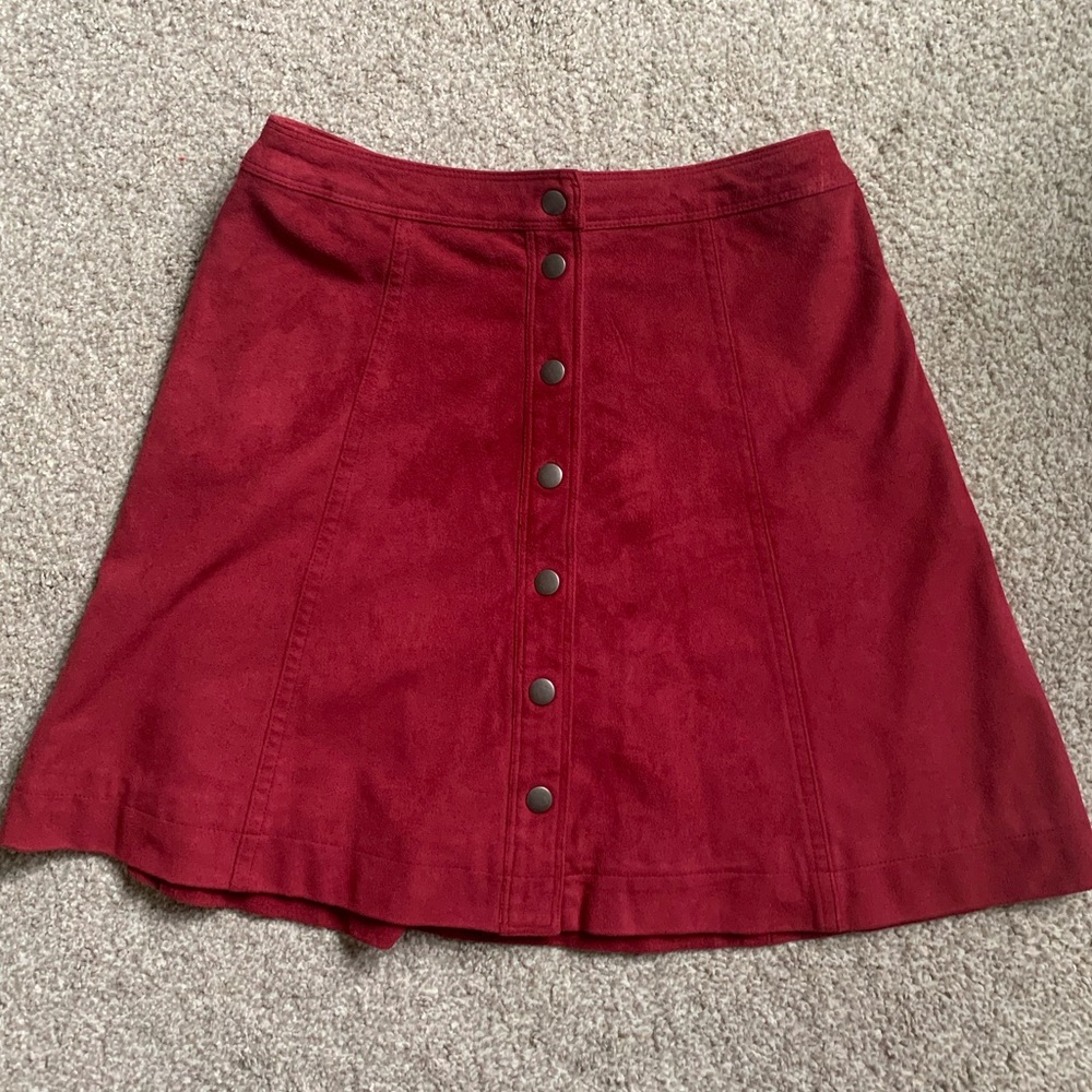 Button Front Miniskirt